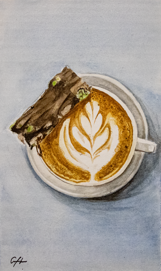 Coffee and Chocolate (Watercolor Print)