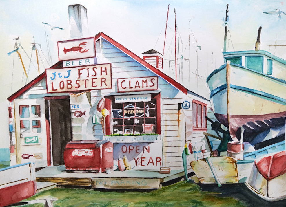 Lobster Shack (Watercolor Print)