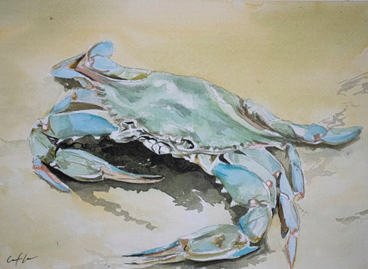Blue Crab (Watercolor Print)